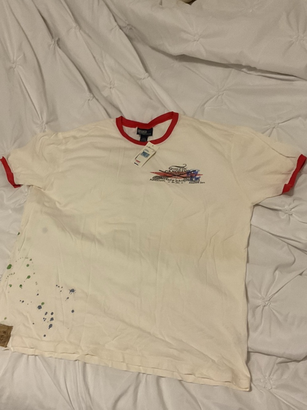 Vintage 1990's Polo Ralph Lauren Sportsman Athletic Canoeing Ringer T-Shirt